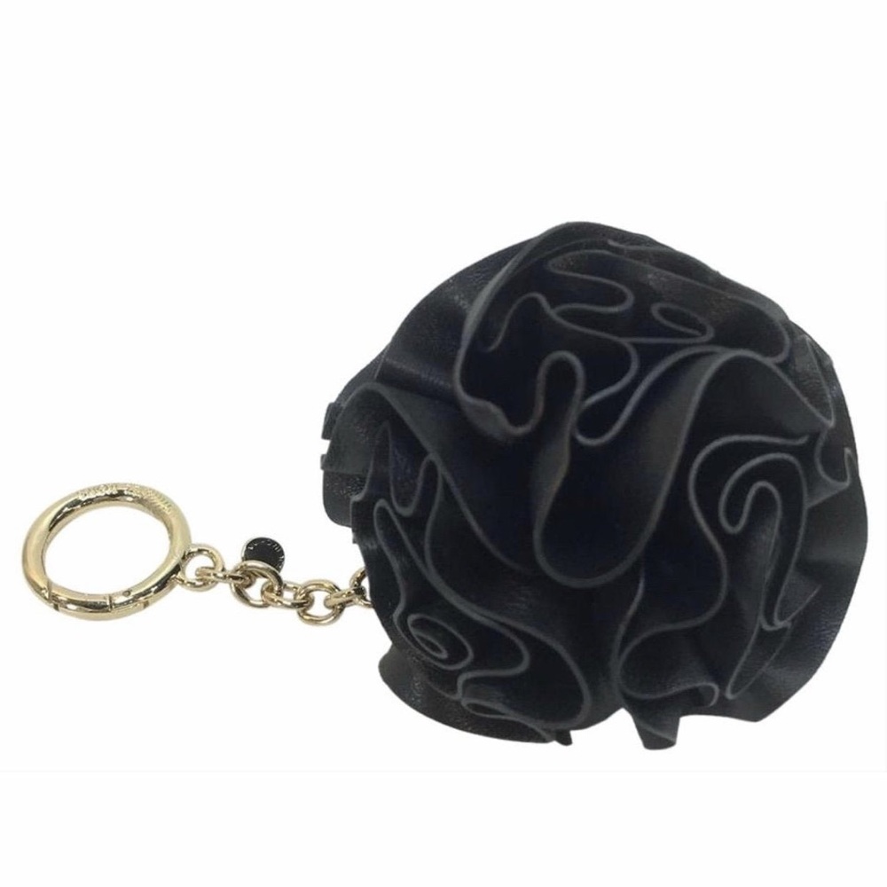 Michael Kors Black Flower Bag Charm Keychain